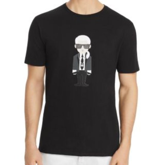Like new! KARL LAGERFELD Paris Caricature Tee Size Small - Picture 1 of 10